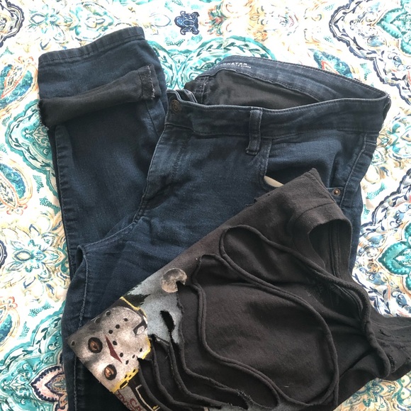 OLD MAVY ROCKSTAR JEANS -Worn - Picture 1 of 2